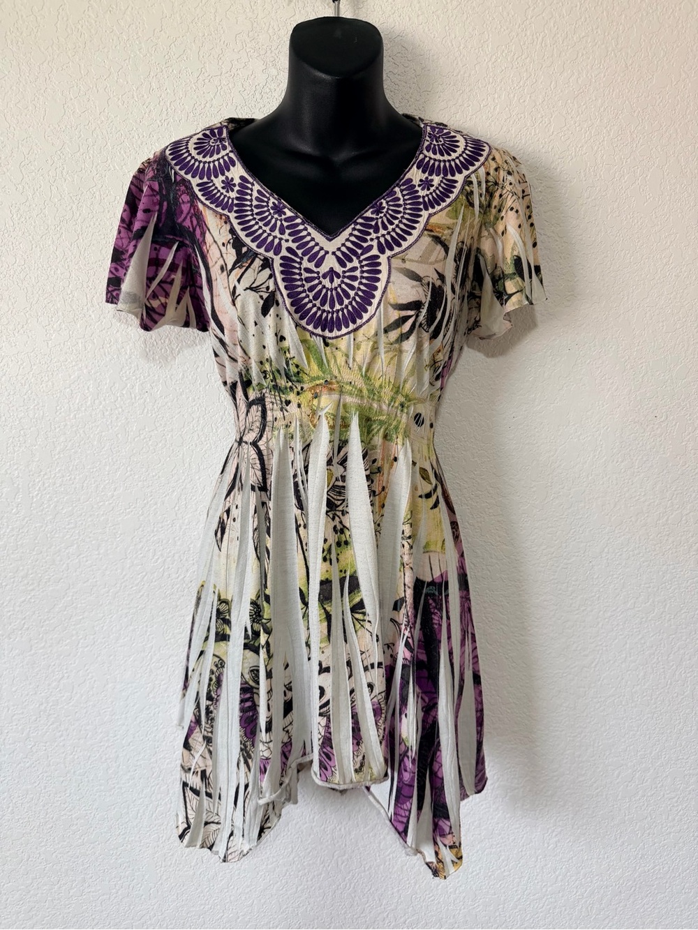 Y2k Style & Co. Whimsygoth Fairycore Handkerchief Hem Tunic Top 🌸✨
